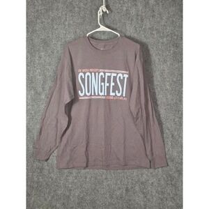Port & Company Texas A&M‎ Chi Omega Songfest 2013 Long Sleeve Shirt Mauve Large